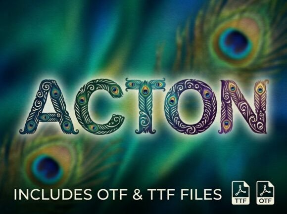 Acton: A Royal Display Font for Handmade Creators