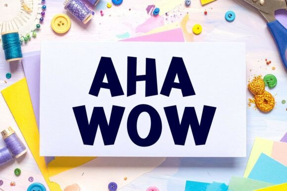 Aha Wow: A Playful Display Font for Joyful Brand Identities