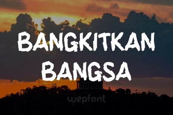Bangkitkan Bangsa: A Bold Display Font for Handmade Confidence