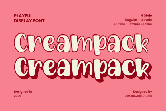 Creampack: A Playful Display Font for Warm, Engaging Web Design