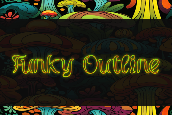 Funky Outline Font: Bold, Playful & Perfect for Handmade Brands