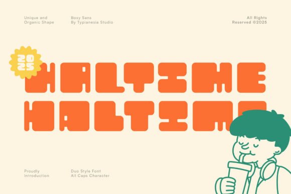 Haltime: A Bold, Playful Display Font for Small Business Branding