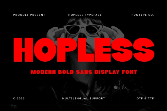 Hopless: A Bold Display Font That Builds Brand Trust