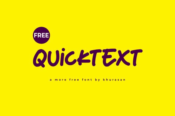 Quicktext Font: A Cute, Modern Display Typeface for Handmade Creators