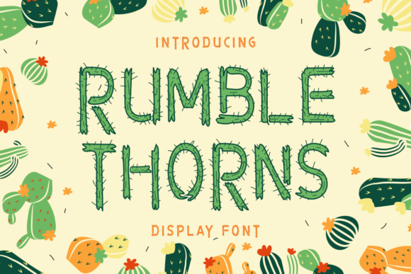Rumble Thorns: A Cactus-Inspired Display Font with Editorial Charm