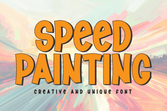 Speed Painting: A Warm, Friendly Display Font for Digital Brands